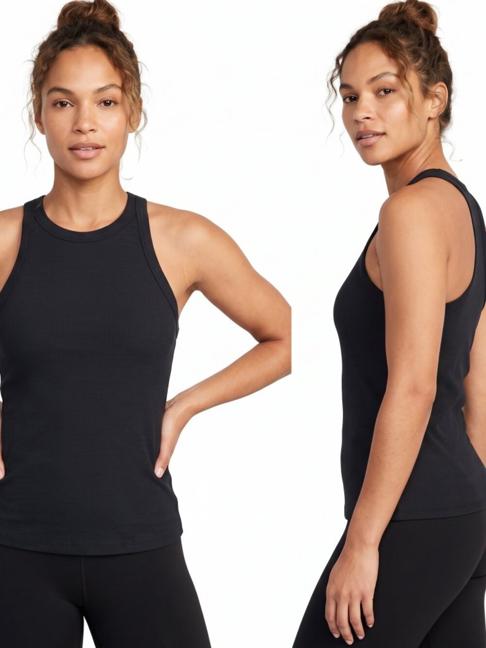 Old Navy Active Ultralite Go Dry Ribbed Knit Racerback Tank Top Medium